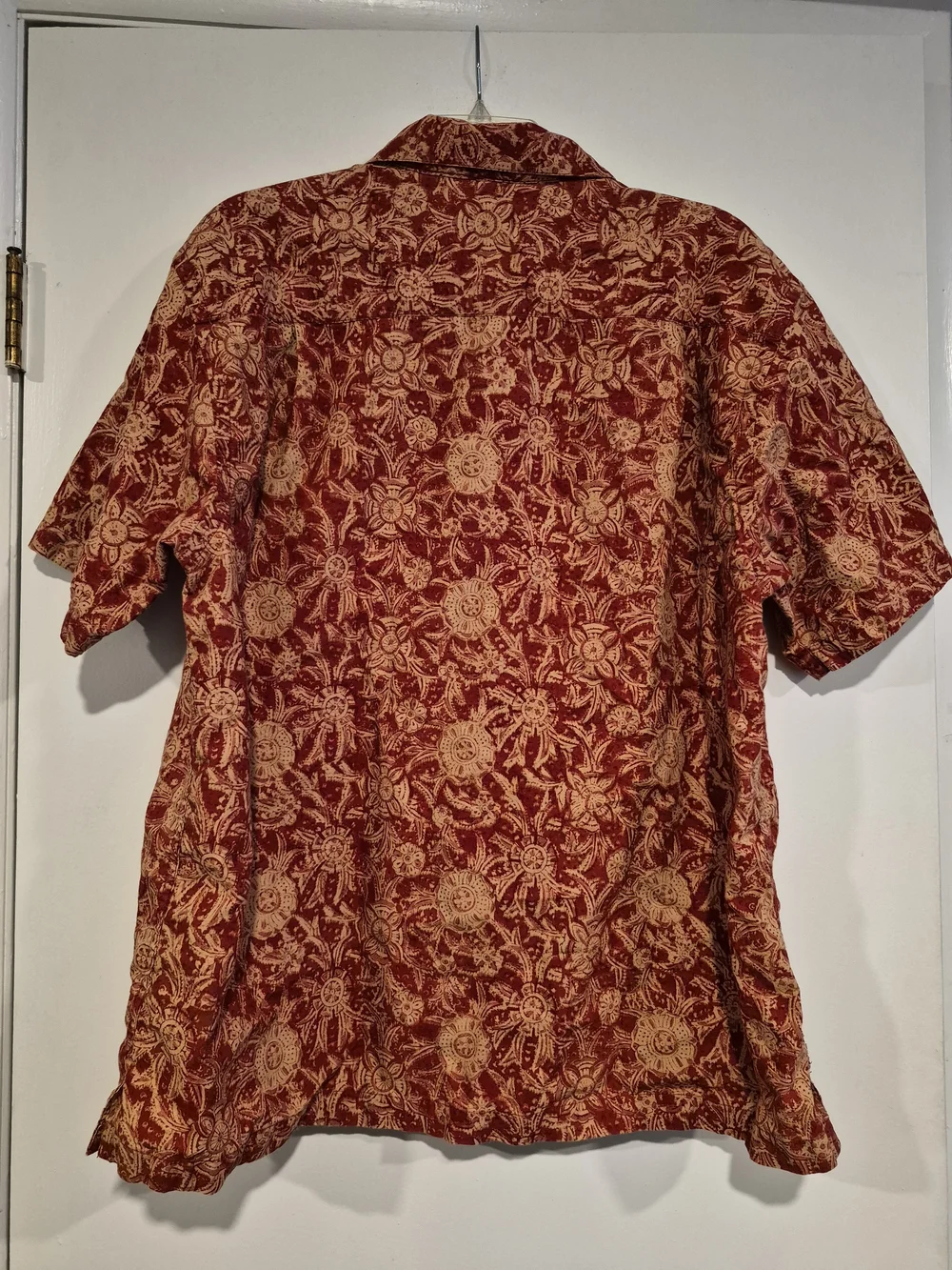 Orvis Red Floral Short-Sleeve Button-Down Shirt